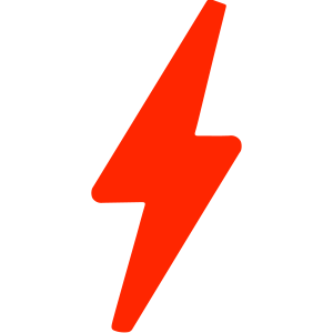 red lightening icon