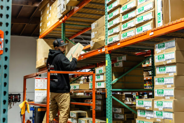 loading electrical supplies